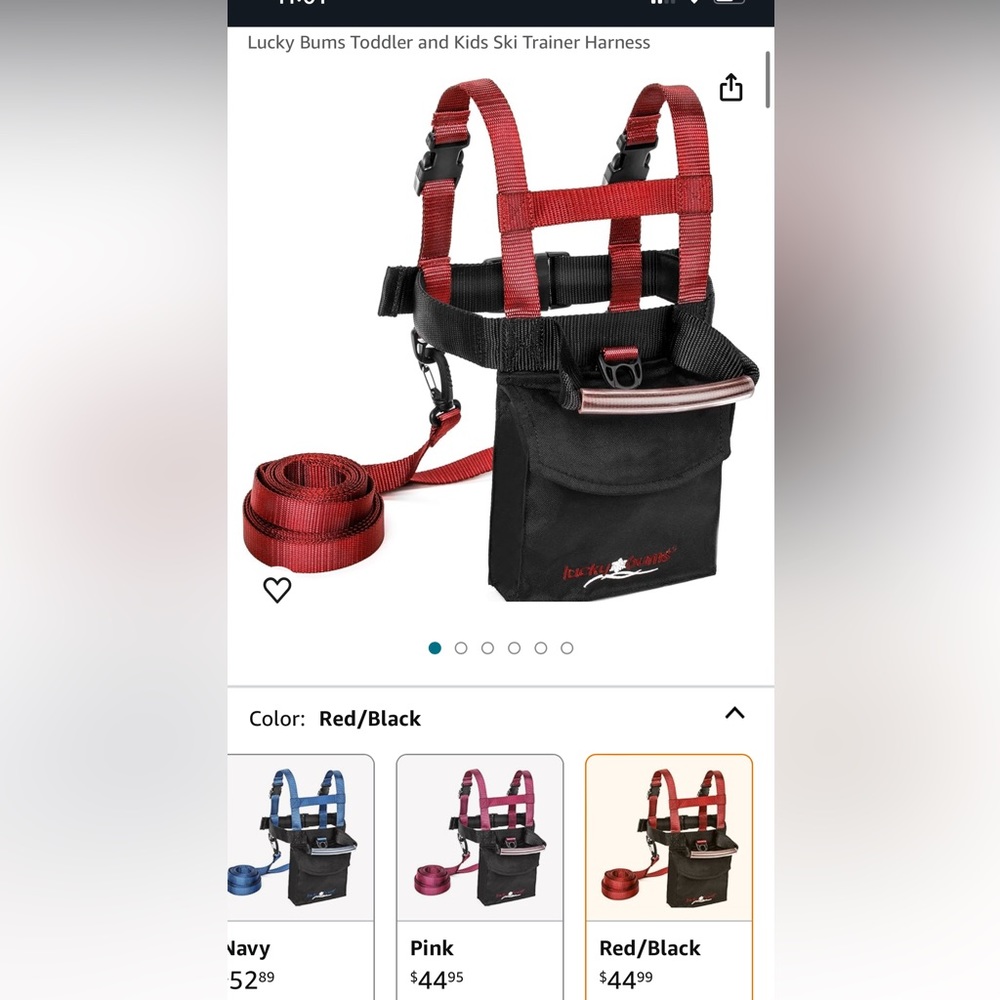 lucky bums ski harness for ages 2-7. purchased off amazon but never used.